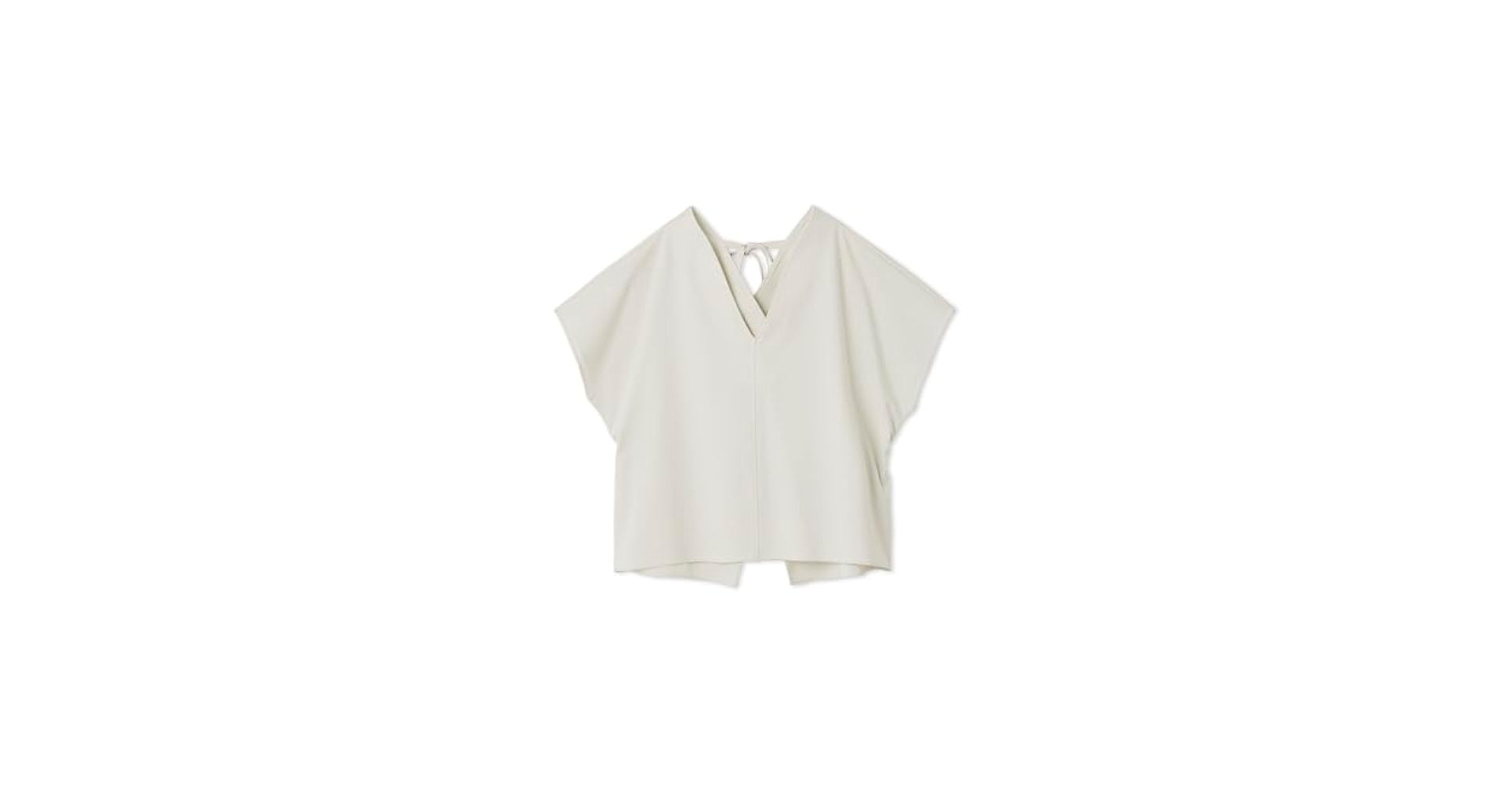 FRAY I.D バックリボンVネックカットブラウス　新品未使用 バックリボンVネックカットブラウス／UVカット・接触冷感